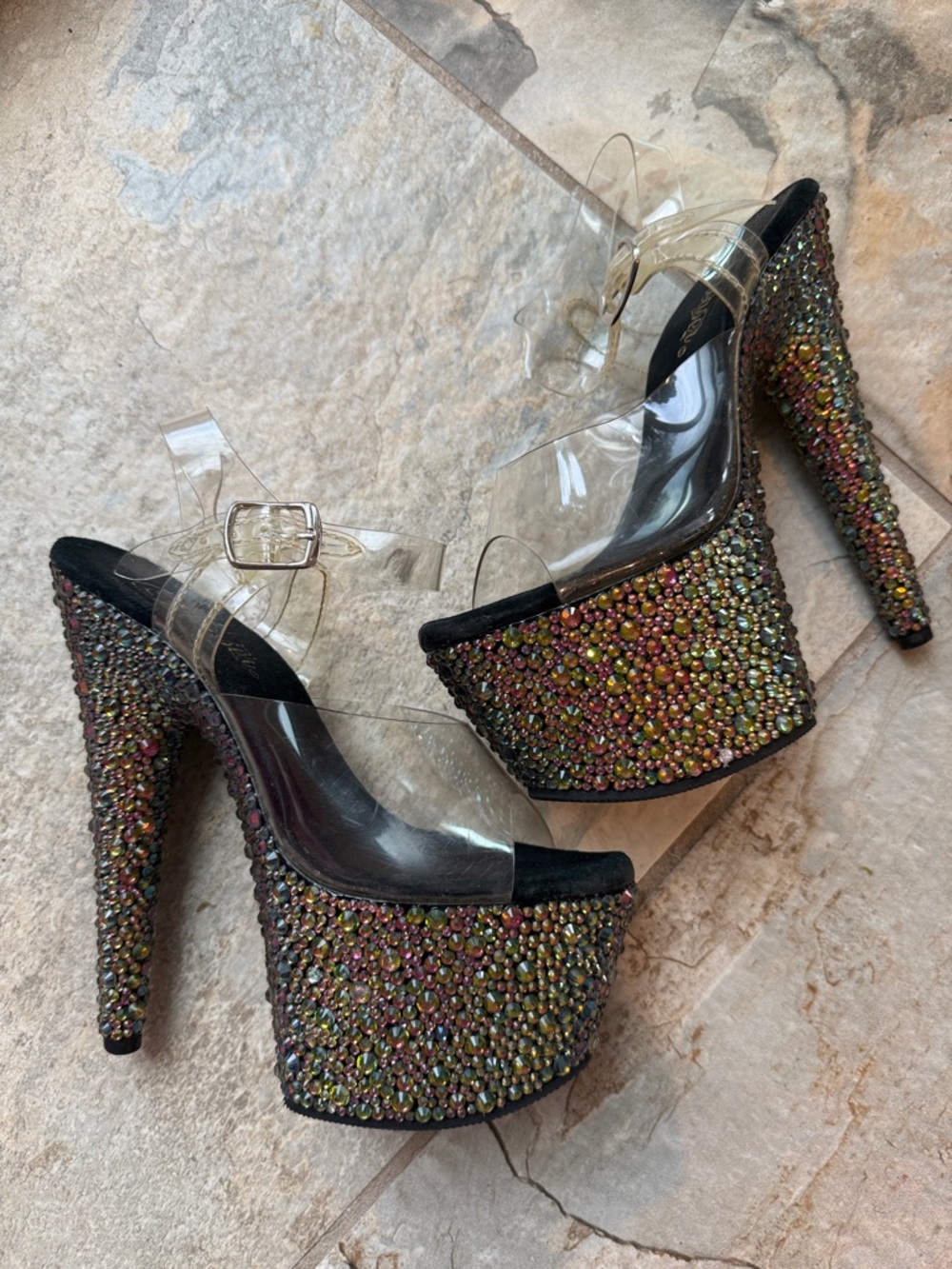 Crystal Rhinestone 6.5” Pleaser heels